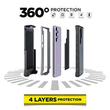 MOTIVE Bunker Series - Funda ultra resistente para Samsung Galaxy S22 con clip para cinturón, funda resistente de grado militar, color negro