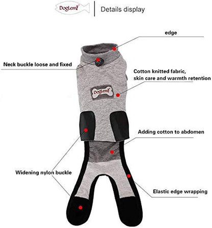 DogLemi Traje de recuperación de gatos para heridas abdominales y enfermedades de la piel, profesional después de la cirugía, uso suave, cómodo, cono de cuello E, alternativa para gatos pequeños y medianos heridas de gatito, enfermedades de la piel