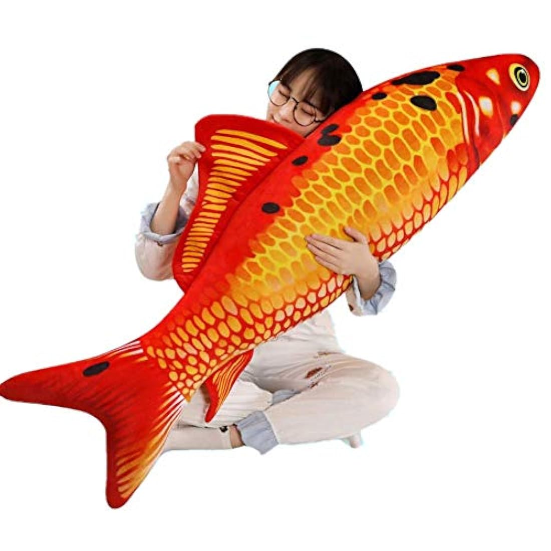 Juguete de peluche con simulación gigante de peces