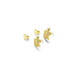 Aretes de plata de ley on diseño para mujeres