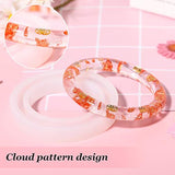 9 piezas de molde de silicona para pulsera y anillo, molde de resina de fundición redondo, molde de silicona para joyas, manualidades y suministros