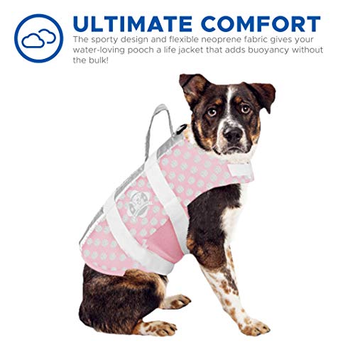 Paws Aboard - Chaleco salvavidas para perros, para nadar, para lanchas, XS, Rosado