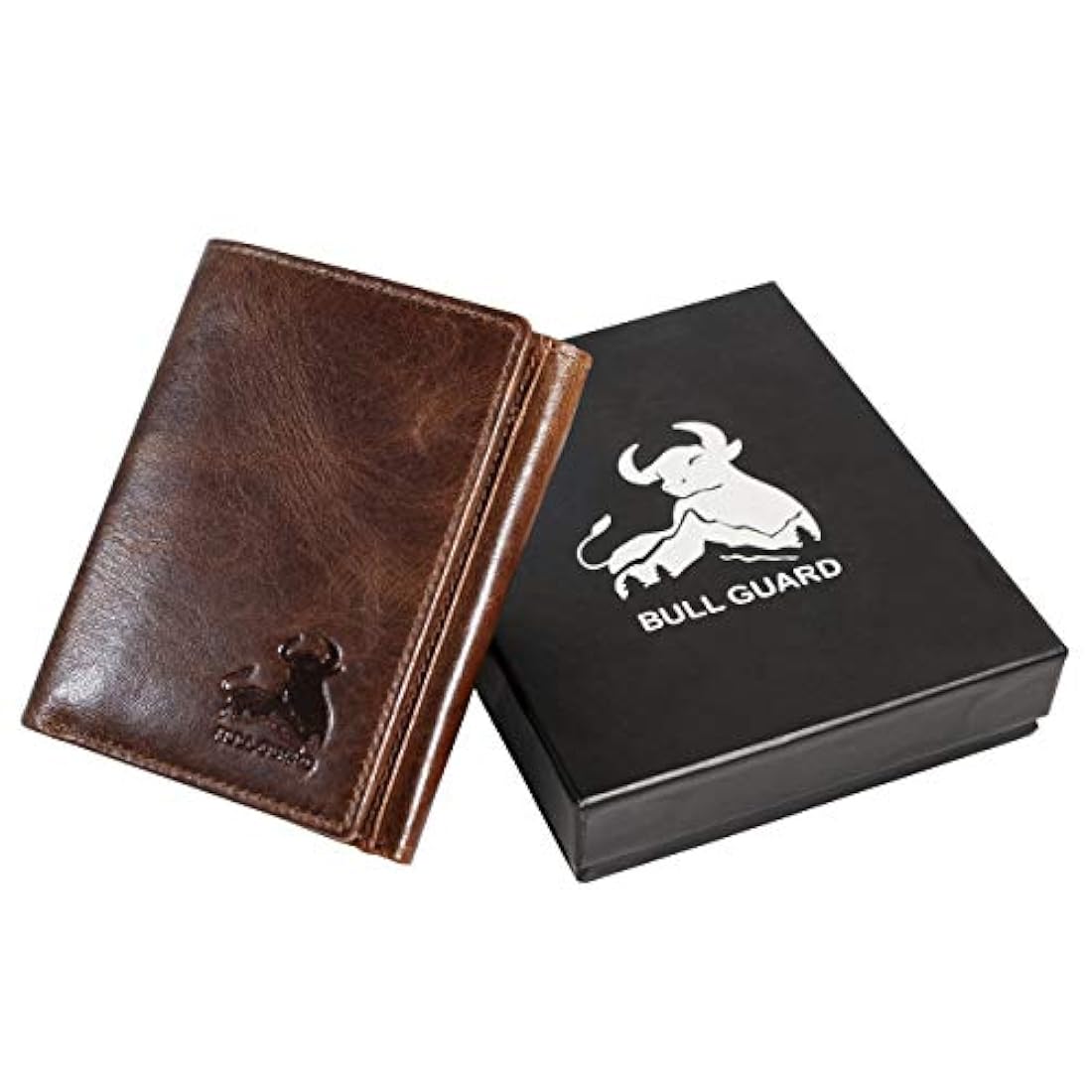 Bull Guard RFID billeteras de piel auténtica para hombre