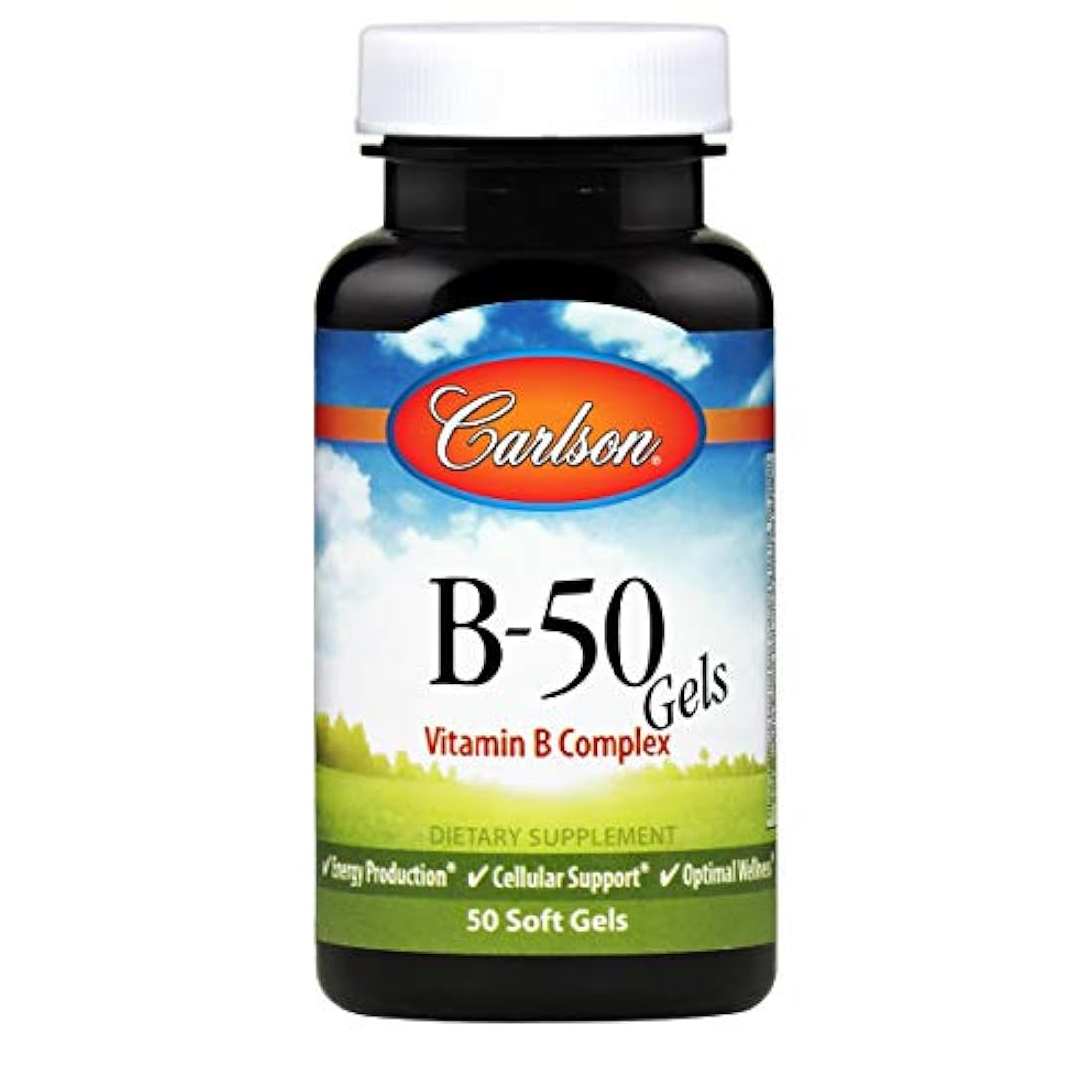 Carlson Labs B-50 Gel, complejo de vitamina B, 088395020605, 1