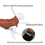 Mile High Life Chubasquero para perro, ropa ajustable a prueba de agua, chaqueta impermeable ligera con tira reflectante, cierre fácil