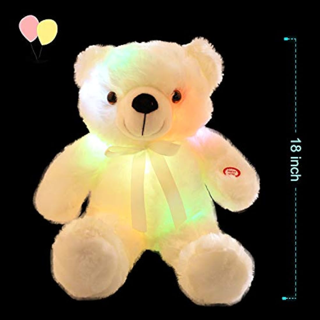 Peluche de Oso con luces lED blanco, 18.0in, SOFI