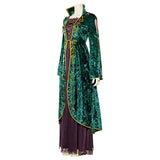Disfraces Vestido de terciopelo verde Winifred para mujer