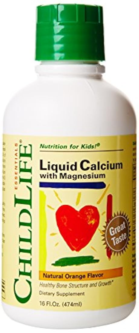 Calcio / Magnesio líquido sabor natural a naranja de 16 fl