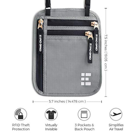 Portadocumentos de viaje con bloqueo RFID