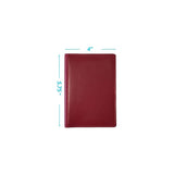 Porta Documentos y Tarjetas de piel para pasaporte rojo
