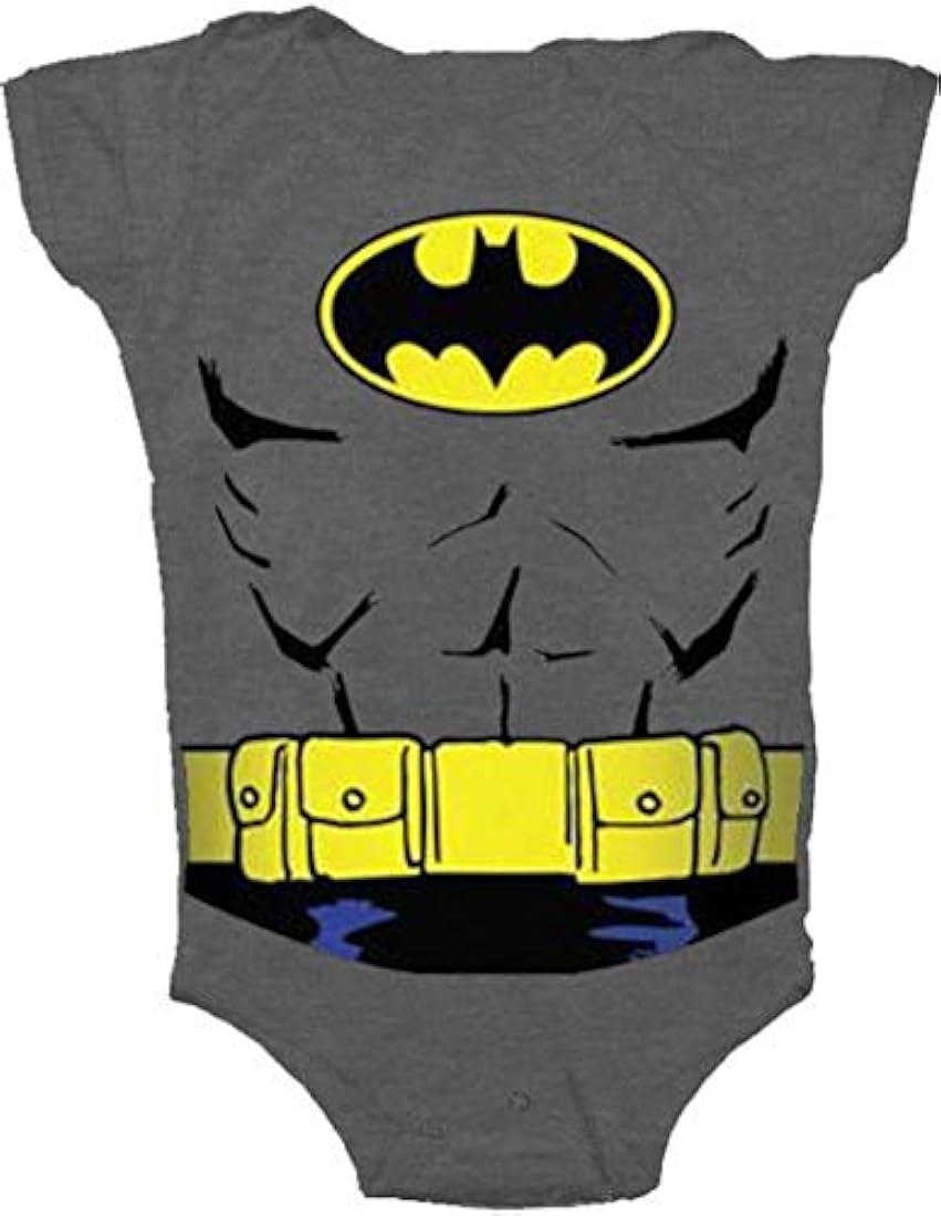 Batman Uniform Disfraz de Carbón Gris Snapsuit para Bebé