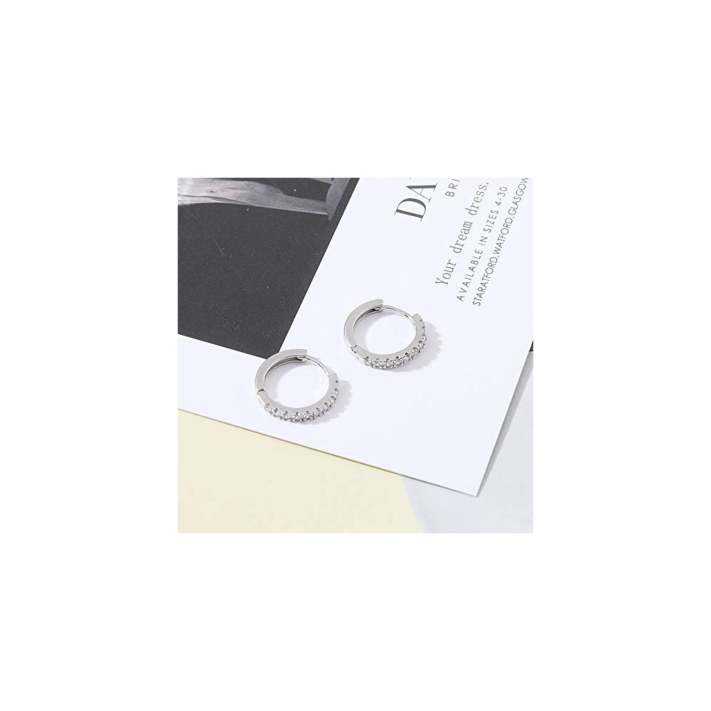 Aretes pequeños de aro para mujeres 3 pares