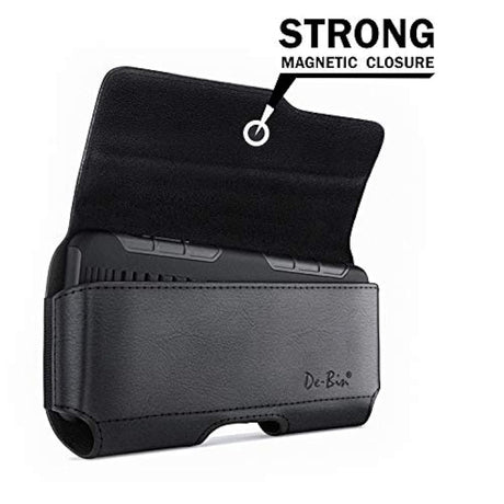 Funda de piel para Galaxy S7 Edge, con clip y trabillas