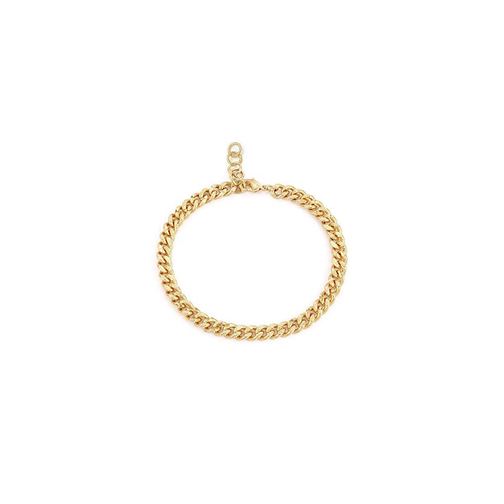 Pulseras de oro chapada en oro de 14 quilates delicada