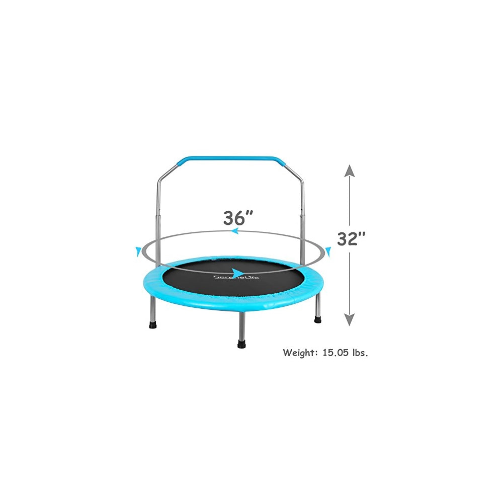 Trampolín para niños negro portátil SereneLife ‎SLELT367