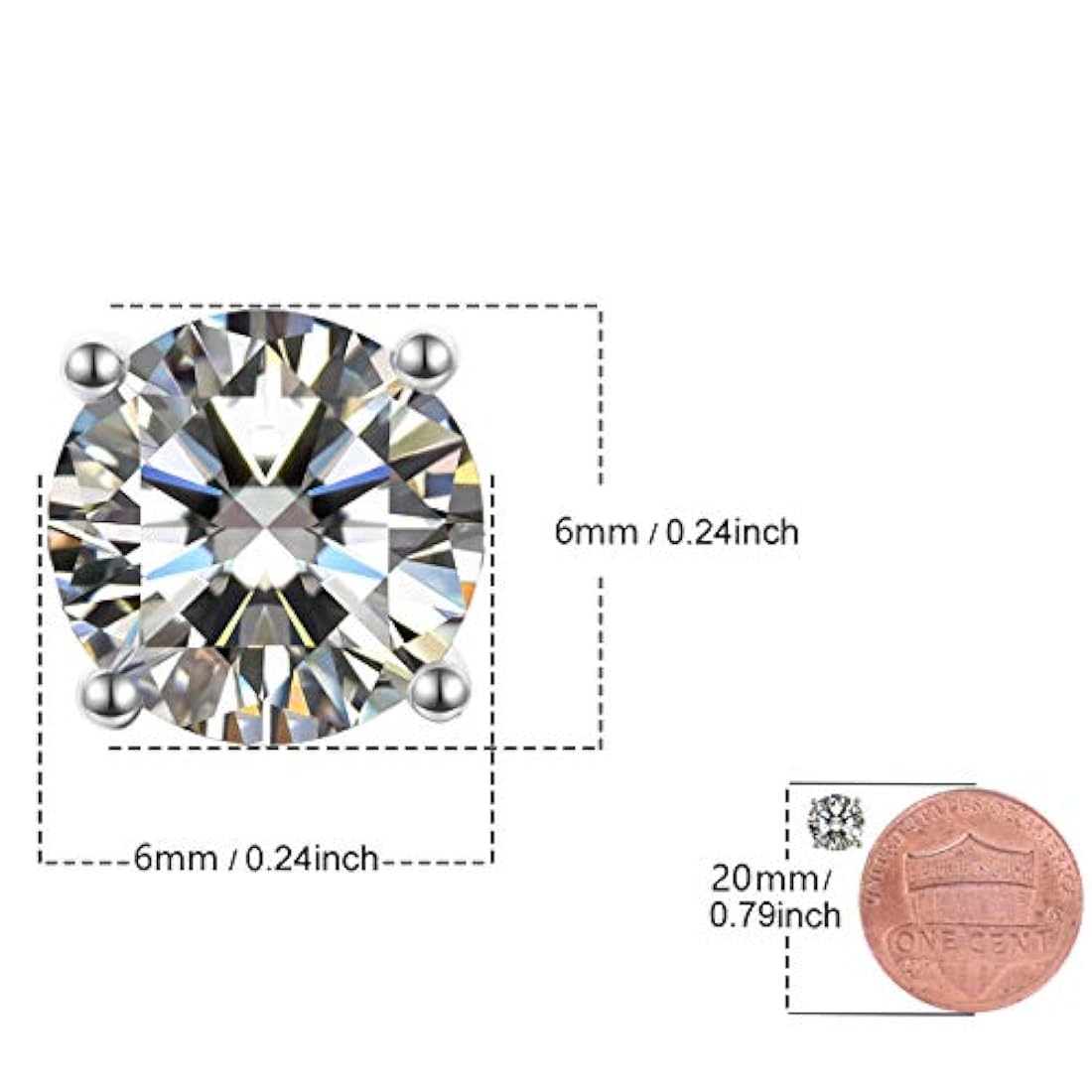 zarcillos de tueca de corte brillantes
