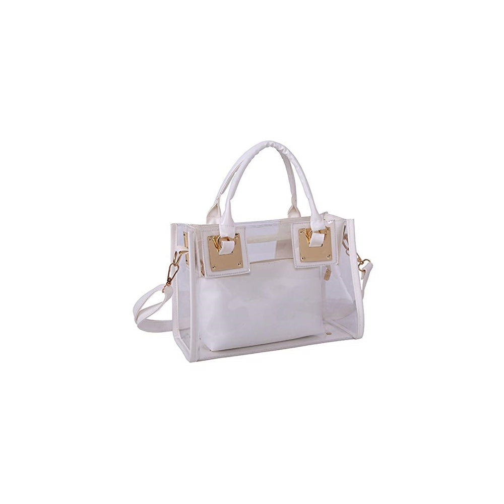 Bolsos de mano transparente para mujer 2 unidades con asa