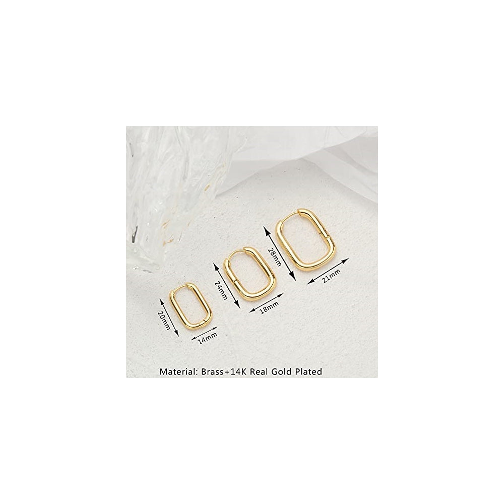 Aretes para mujer chapadas en oro de 14 quilates