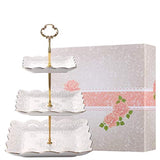 Bases para pasteles Soporte cuadrado de porcelana