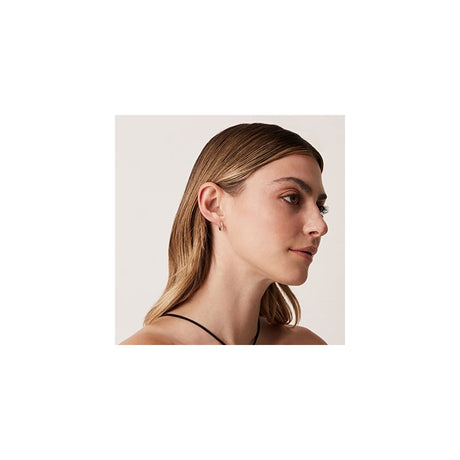 Aretes tipo argolla de plata esterlina  para mujer