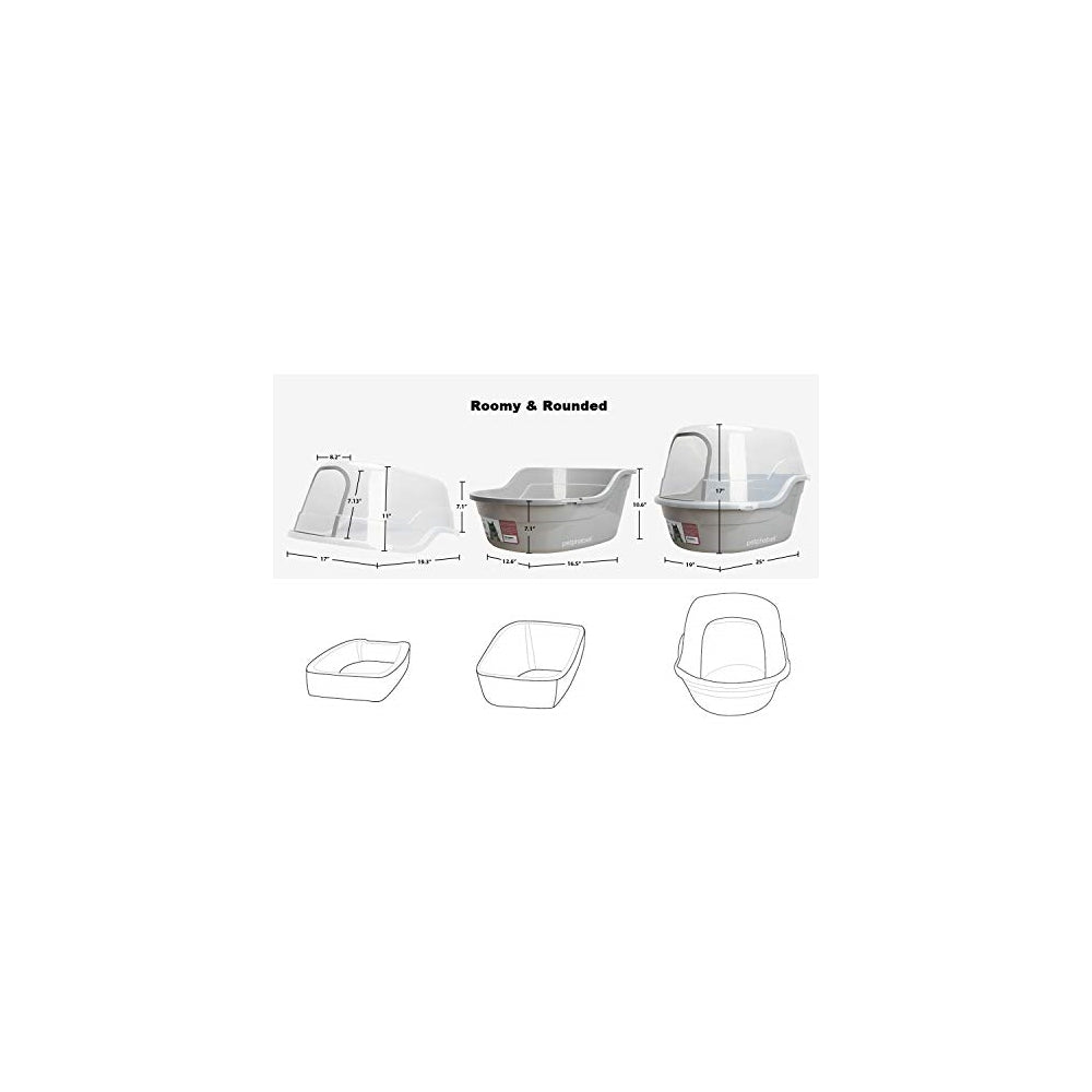 Caja de arena para gatos con capucha extra grande