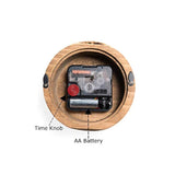 Reloj analógico de mesa y escritorio de madera