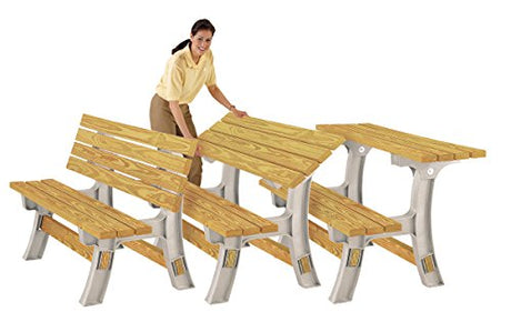 banco con mesa plegable