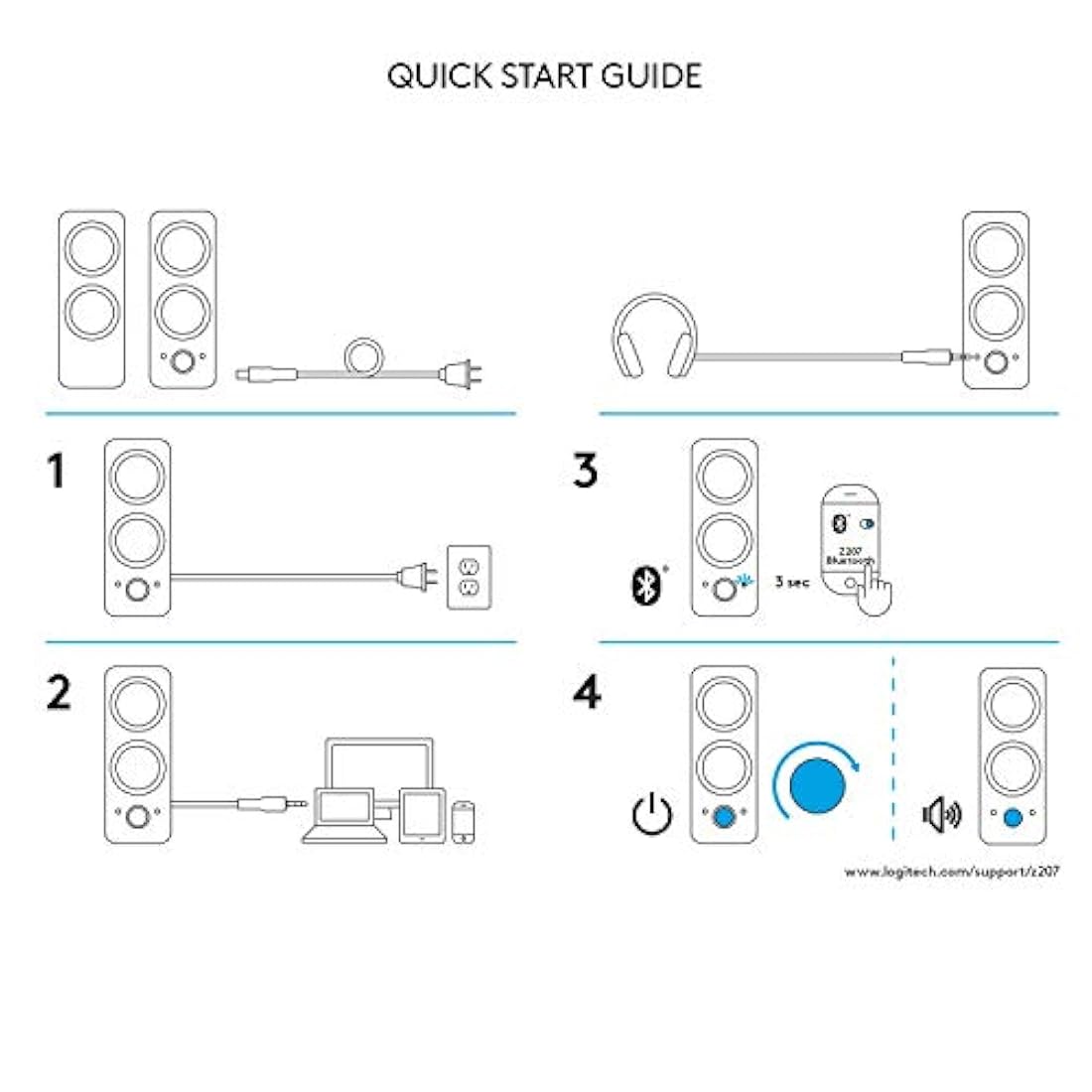 Altavoz estéreo multidispositivo, Negro