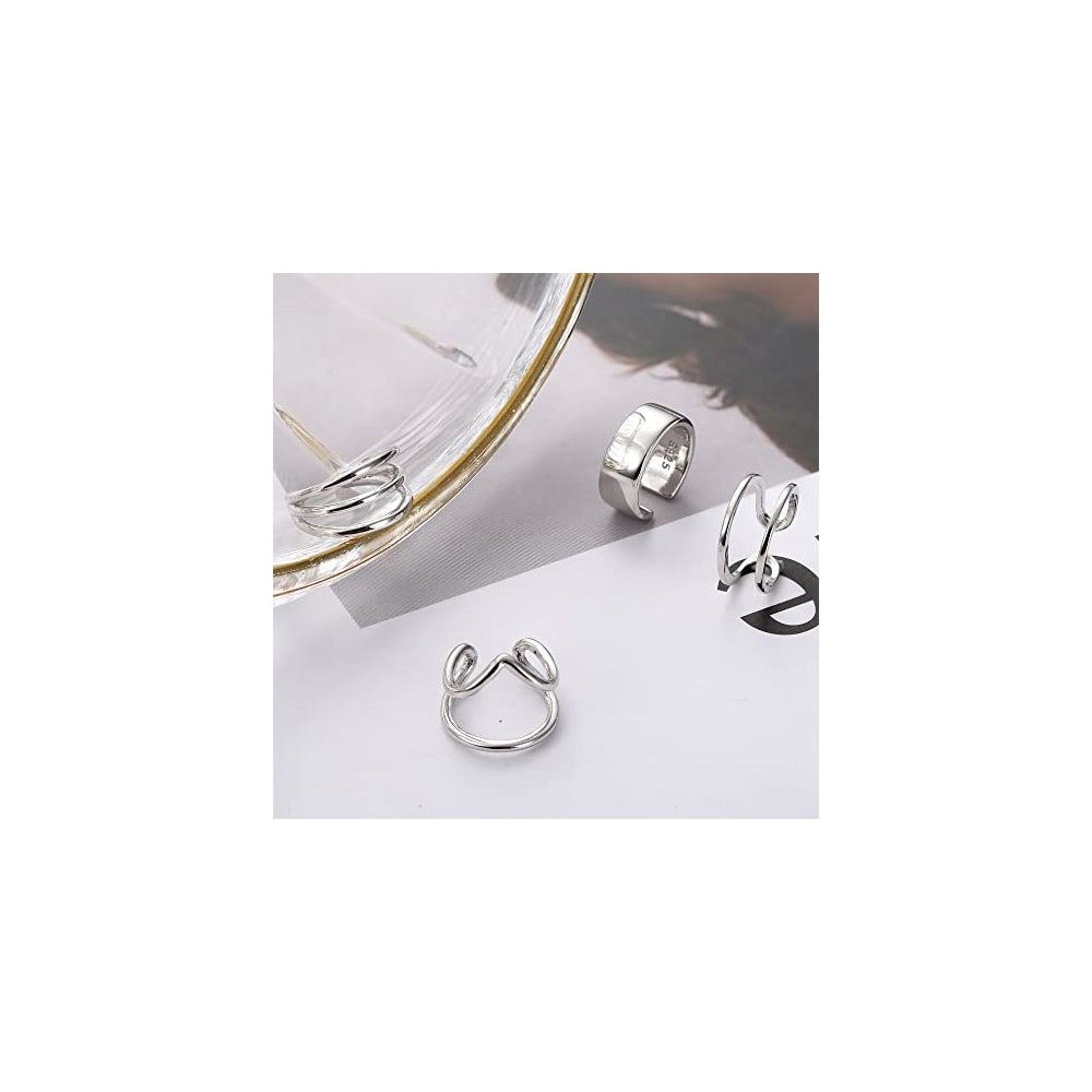 Aretes de plata de ley para mujer plateados