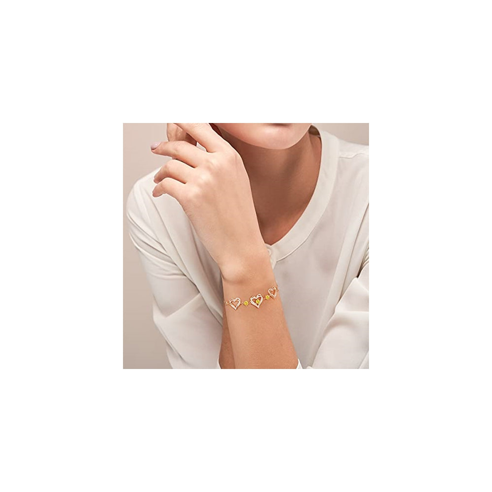 Pulseras y tobilleras plata fina 925 con colgante de corazón