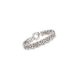 Pulseras bizantina de plata de ley italiana