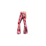Disfraz hippie de los años 70, pantalón acampanado Talla S