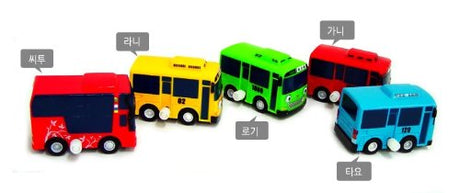 Tayo Little Bus Wind Up Toys, 5 piezas