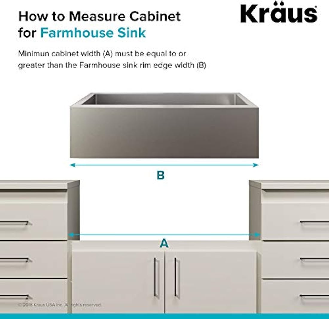 Kraus - Fregadero de cocina (acero inoxidable)