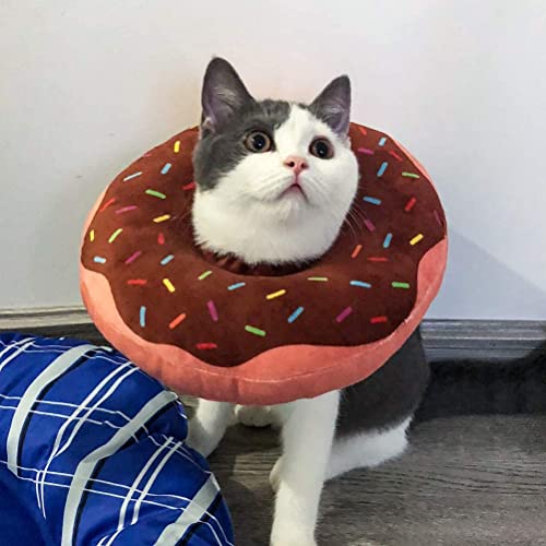COLLAR de recuperación de donas para gatos y cachorros, suave y ajustable, protector de cuello en E para mascotas después de la cirugía, apto para gatitos, perros pequeños