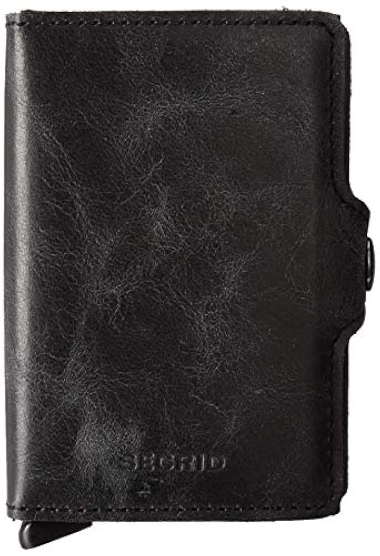 Cartera de piel sintética protector de tarjetas color negro