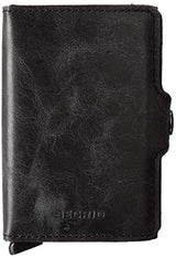 Cartera de piel sintética protector de tarjetas color negro