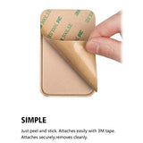 OBVIS Bolsillo autoadhesivo para teléfono celular, funda tipo cartera con adhesivo 3M RFID, tarjeta de crédito, tarjeta de crédito, ATM, tarjetero para iPhone Android dorado