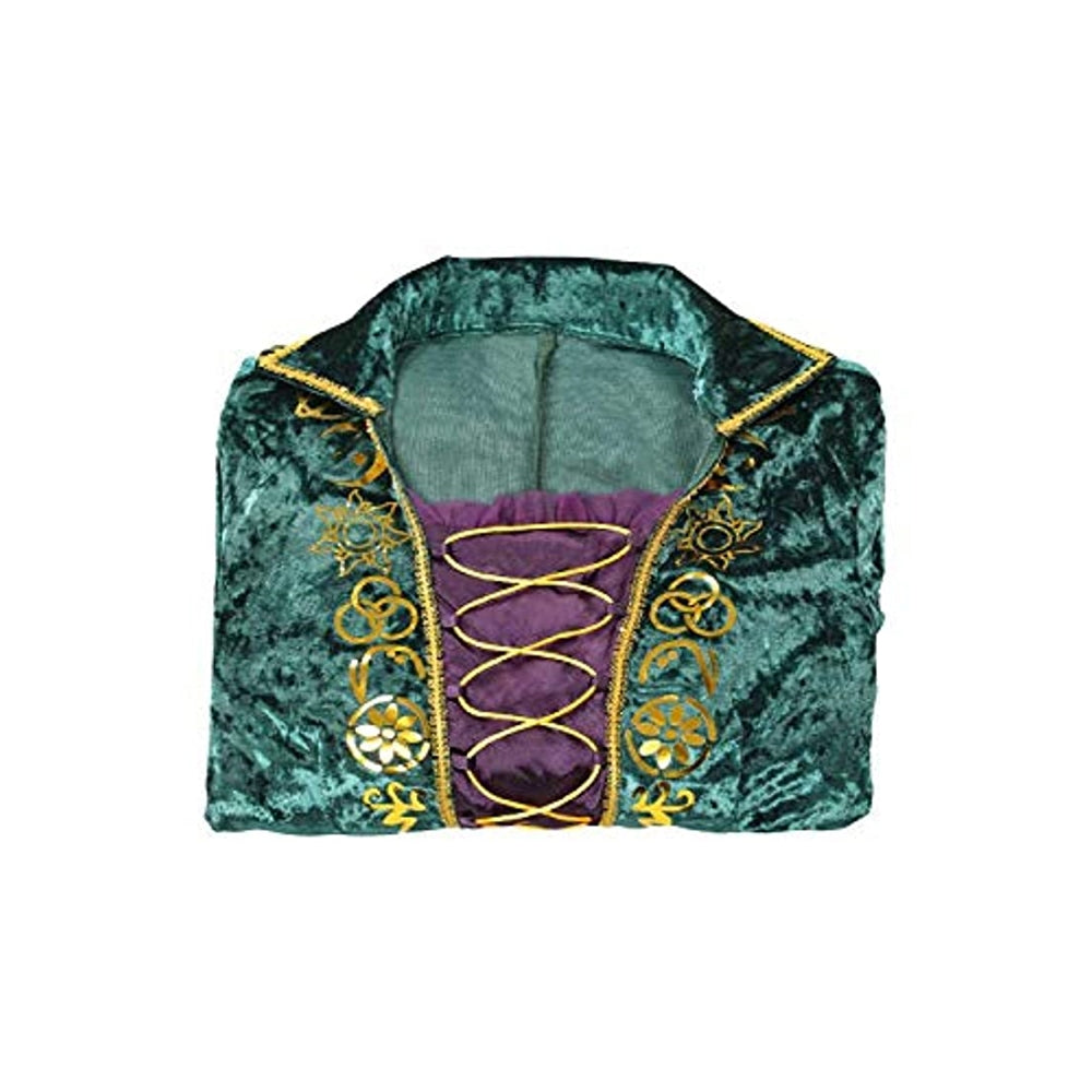 Disfraces Vestido de terciopelo verde Winifred para mujer