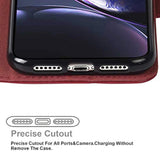 Arae - Funda tipo cartera para iPhone XR de piel sintética