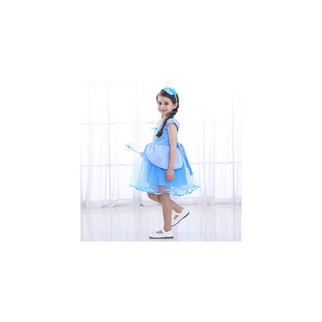 Disfraz de cenicienta  vestido azul para niñas talla  3-4T