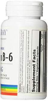 Solaray B-6 tstr Suplemento, 50 mg, 60 Count
