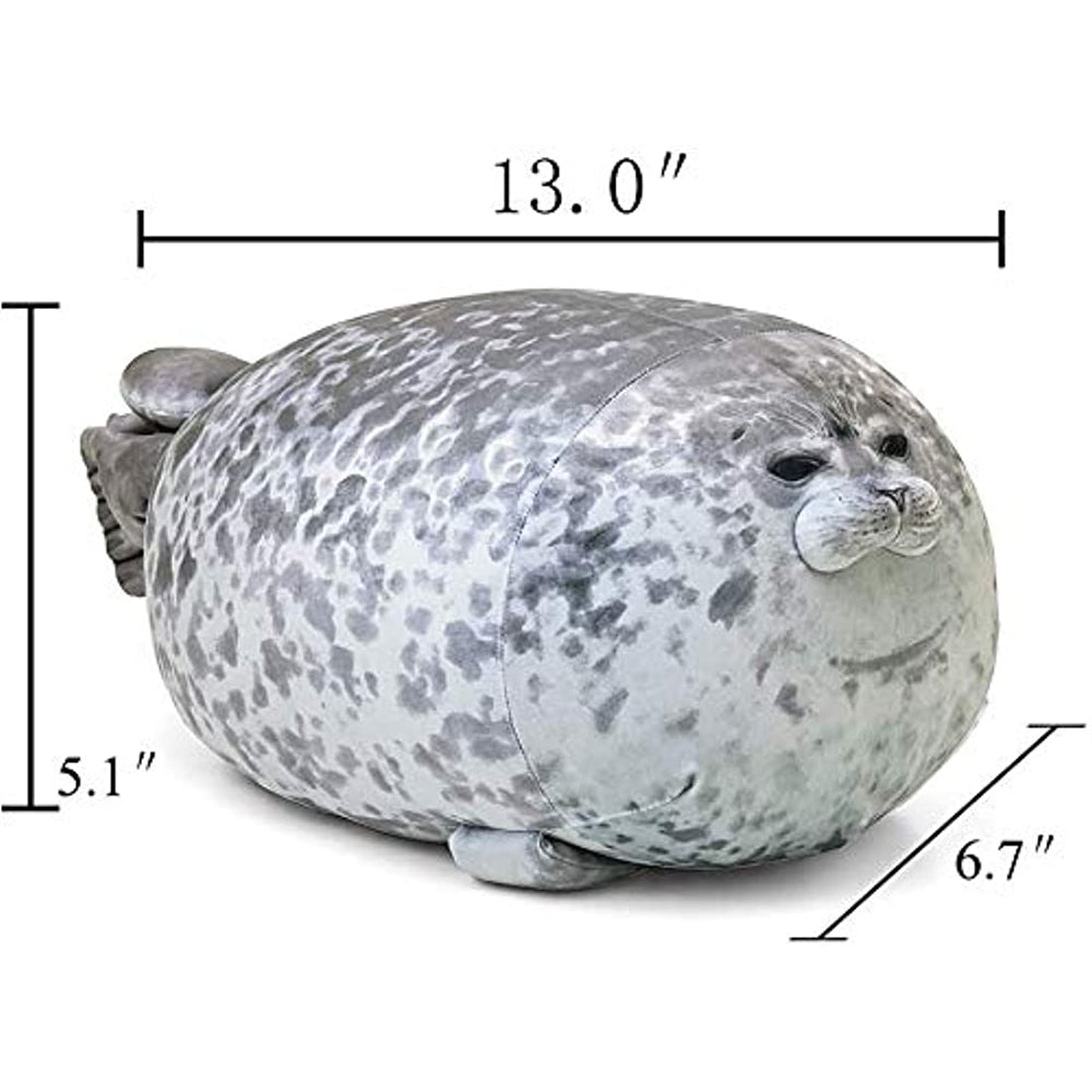 Peluche de foca color gris - 60 cm de largo