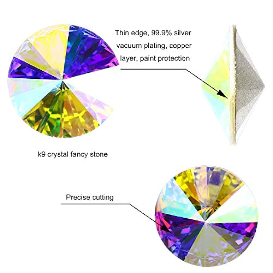 DONGZHOU AB Cuentas de piedras preciosas de cristal