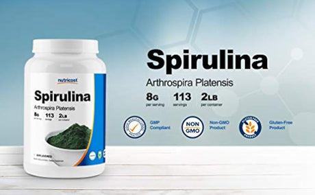 Nutricost Espirulina en polvo 2 pounds–puro, de alta calidad