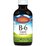 Carlson - B-6 líquido, vitamina B-6, producción de energía, salud del corazón, sin sabor, 4.1 fl oz