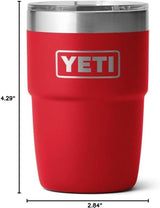 Taza apilable YETI de acero inoxidable, Rojo rescate