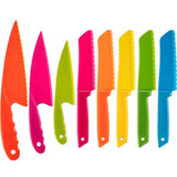 Jovitec - Juego de 8 cuchillos de cocina de plástico