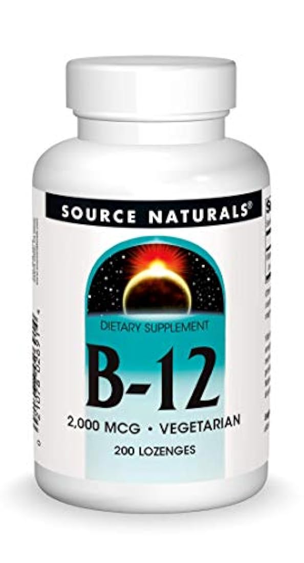 Fuente Naturals Vitamina B-12 2000 mcg Losanje, 200 Count