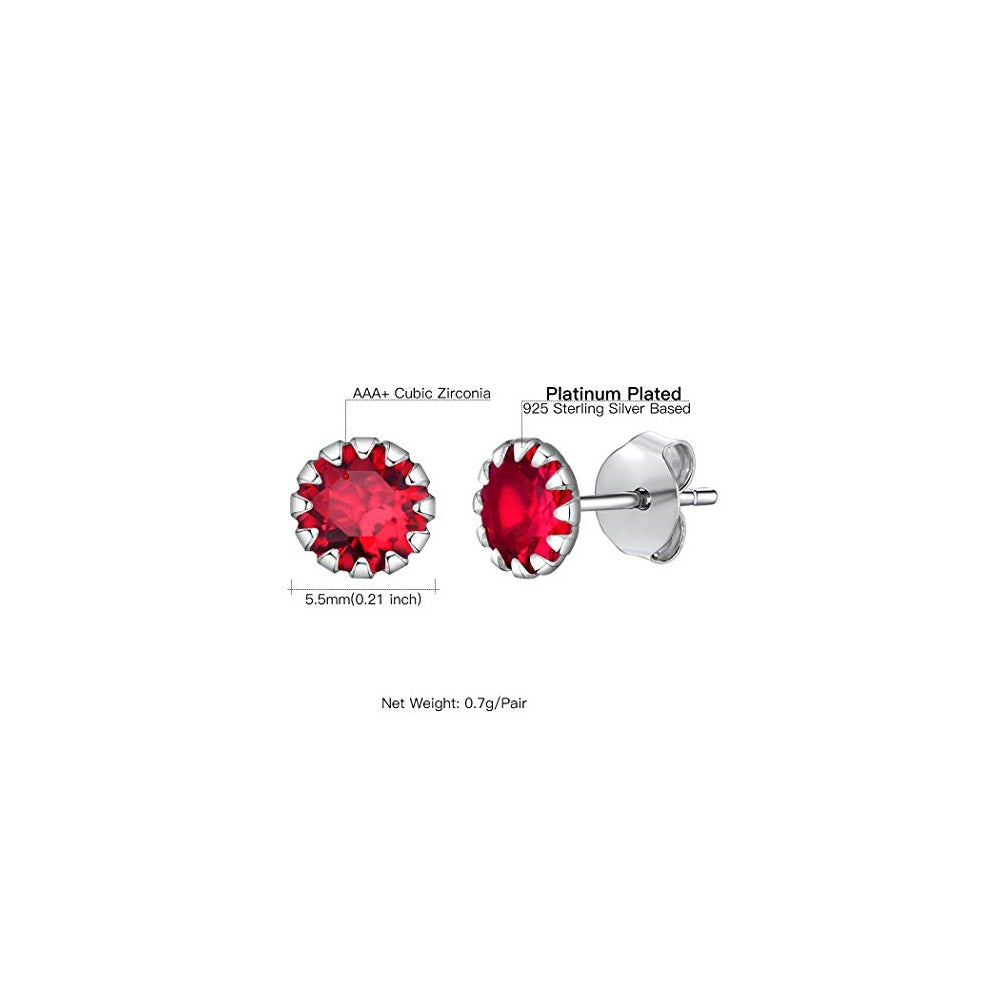 Aretes de plata con colgante de piedra natal infinita